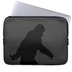 Gone Squatchin For on Carbon Fiber Print Laptop Sleeve