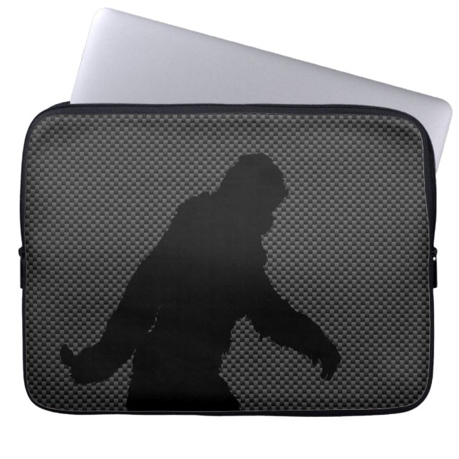 Gone Squatchin For on Carbon Fiber Print Laptop Sleeve (Front)