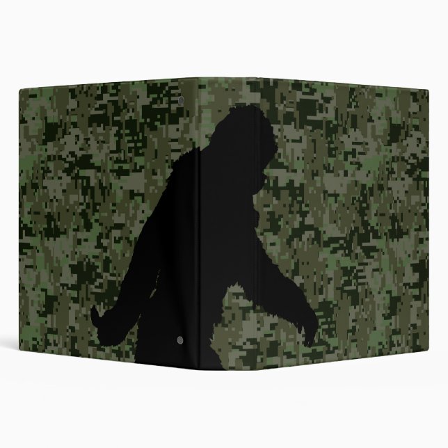 Gone Squatchin For on Olive Digital Camouflage 3 Ring Binder (Background)