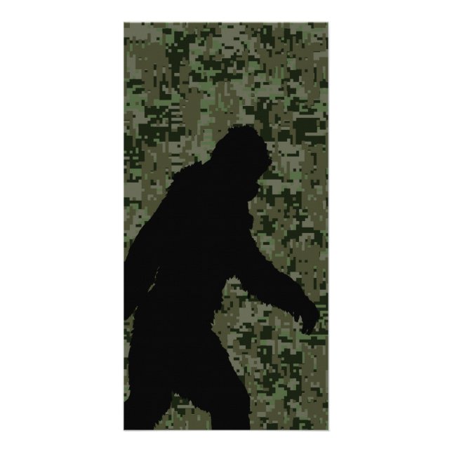 Gone Squatchin For on Olive Digital Camouflage Card (Front)