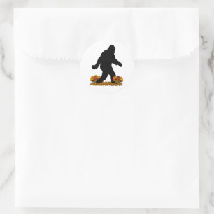 Gone Squatchin for Thanksgiving Turkey Classic Round Sticker