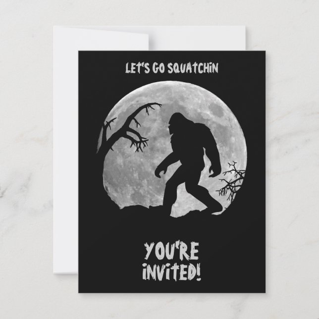 Gone Squatchin Invitation (Front)