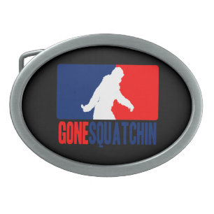 Gone Squatchin League Oval Belt Buckle