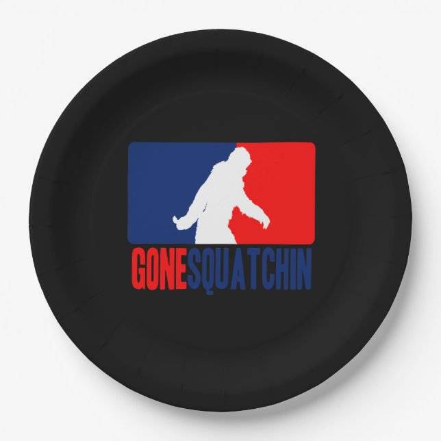 Gone Squatchin League Paper Plates (Front)
