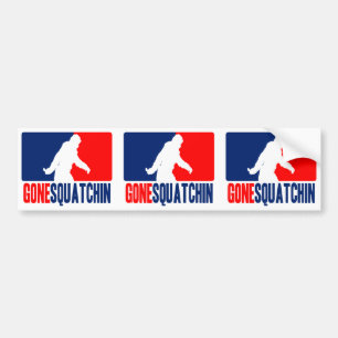 Gone Squatchin League Style Bumper Sticker