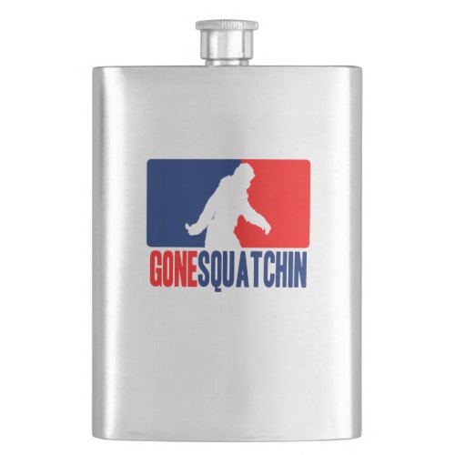 Gone Squatchin League Style Flask