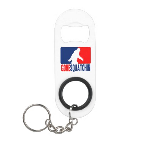 Gone Squatchin League Style Keychain Bottle Opener