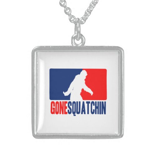 Gone Squatchin League Style Sterling Silver Necklace