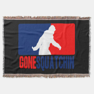Gone Squatchin League Style Throw Blanket