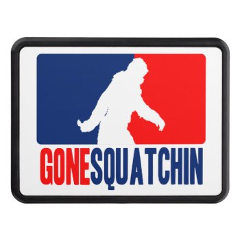 Gone Squatchin League Style Tow Hitch Cover by MustacheShoppe at Zazzle