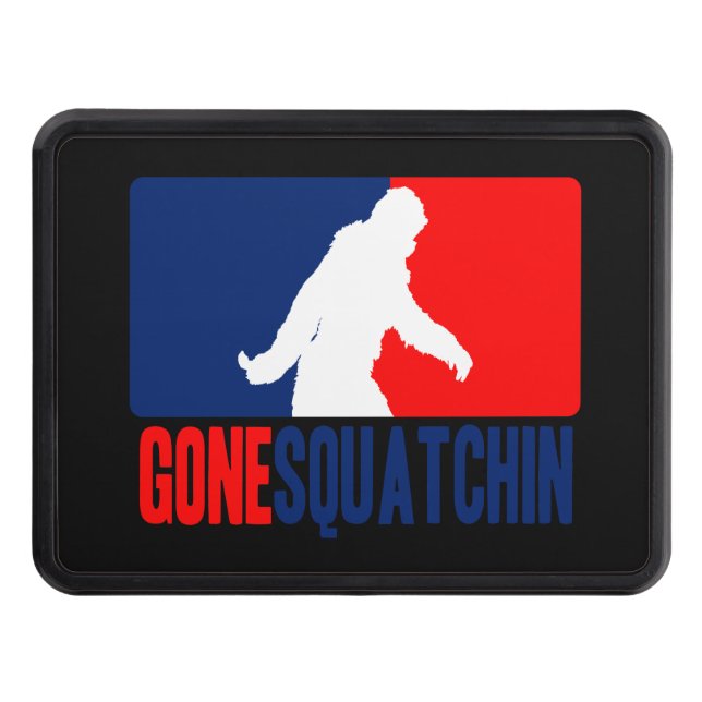 Gone Squatchin League Style Trailer Hitch Cover (Front)