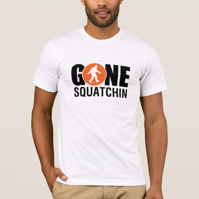 Gone Squatchin Orange T-Shirt (Front)