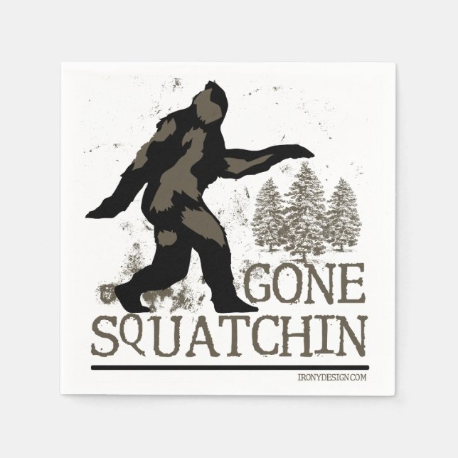 Gone Squatchin Paper Napkins (Front)