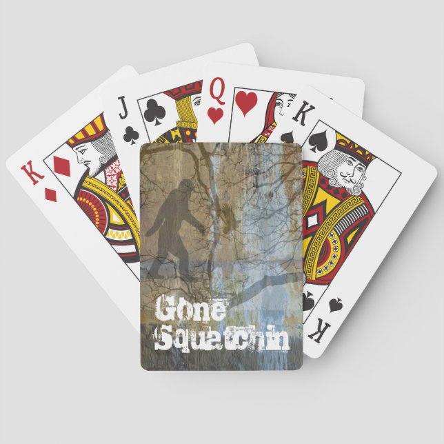 Gone squatchin poker cards (Back)