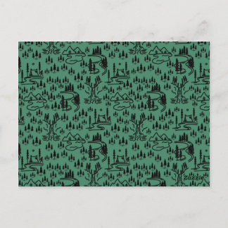 Gone Squatchin Sign Postcard