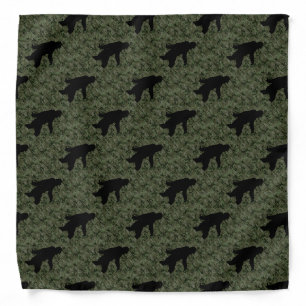 Gone Squatchin Silhouette on Digital Camouflage Bandana