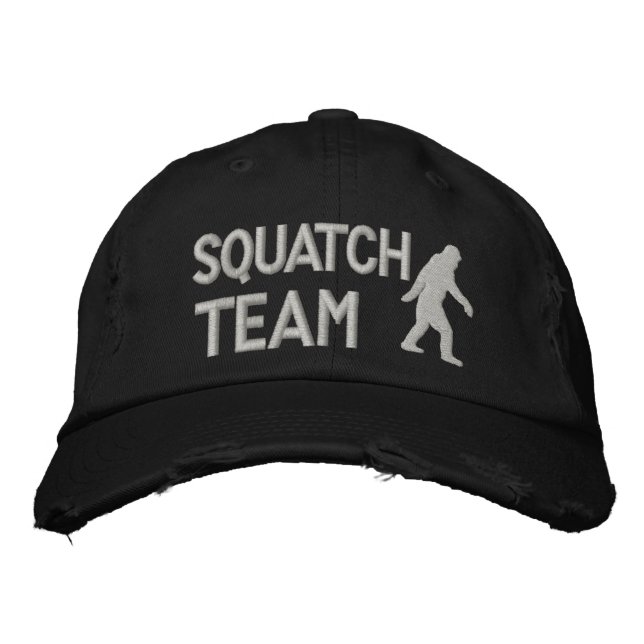 Gone Squatchin squatch team Embroidered Baseball Hat (Front)