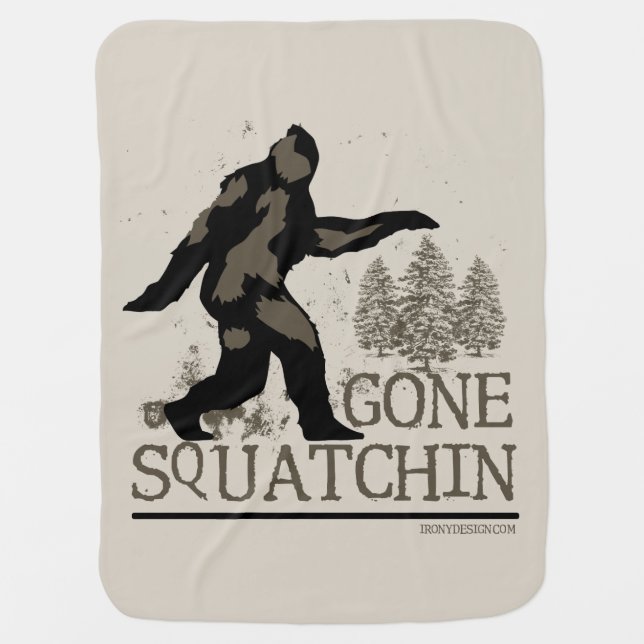 Gone Squatchin Stroller Blanket (Front)