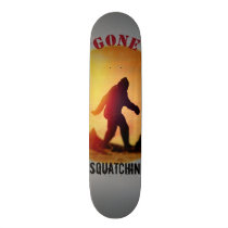 Gone Squatchin Sunset Silhouette Skateboard Gone Squatchin Sunset Silhouette Skateboard