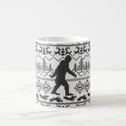 Gone Squatchin Ugly Christmas Sweater Knitting Coffee Mug