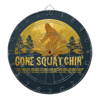 Gone Squatchin' (vintage sunset) Dart Board