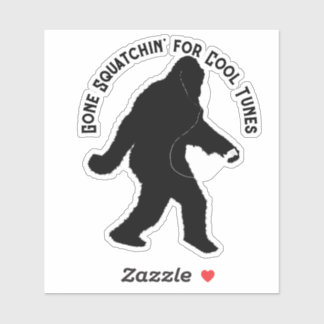 Gone Squatchin' With Ear Buds Sticker