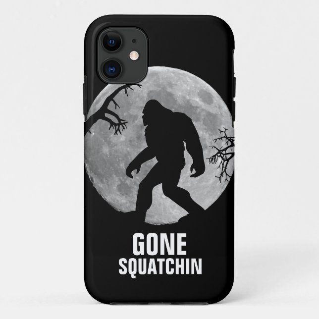 Gone Squatchin with moon and silhouette Case-Mate iPhone Case (Back)