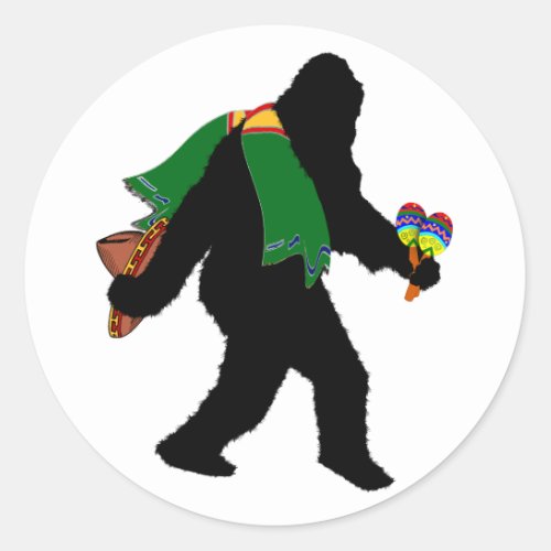 Gone  Squatchin With Serape Classic Round Sticker