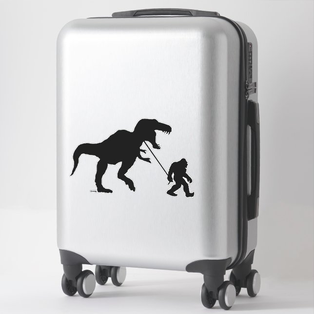 Gone Squatchin with T-rex Sticker (Suitcase)