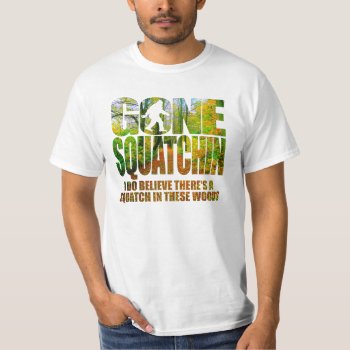 Gone Squatchin Wooded Path T-shirt by zarenmusic at Zazzle