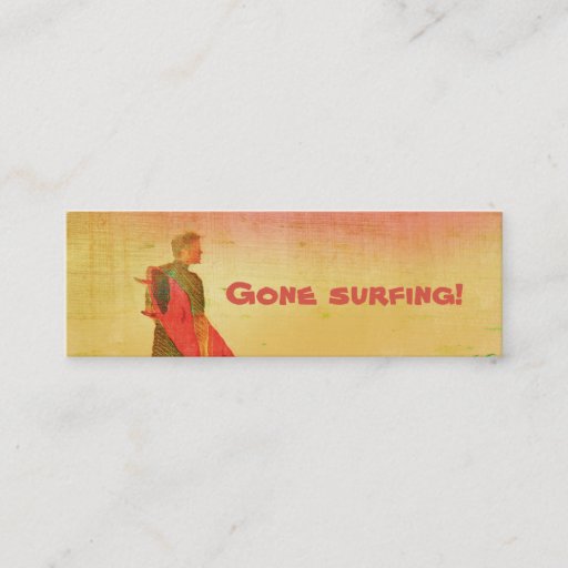 Customizable Gone surfing! Business / Contact Card Business Card Template