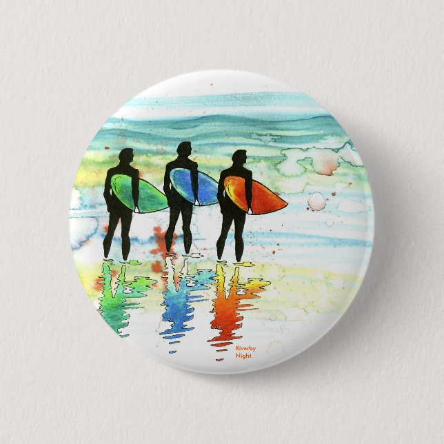 Gone Surfing v.1 Pinback Button (Front)