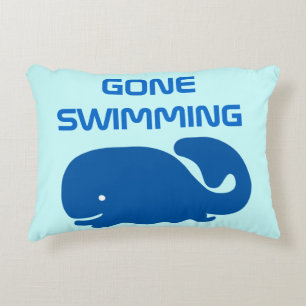 Gone Swimming Decorative Pillow