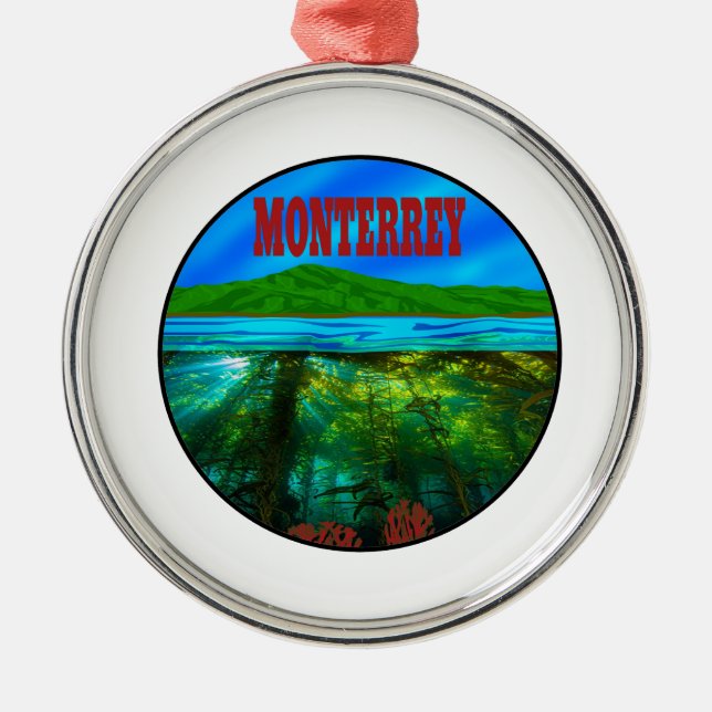 Gone to Monterey Metal Ornament (Front)