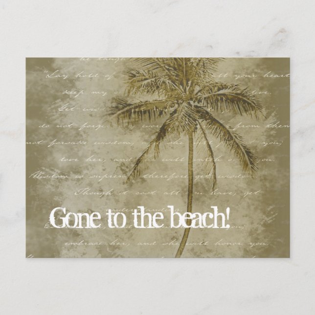 Gone to the beach! Change of Address Postcards (Front)