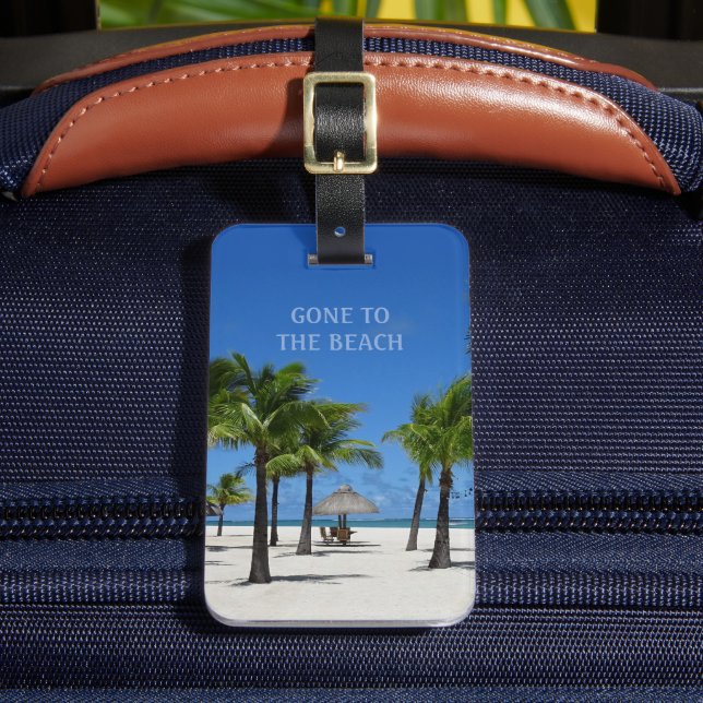 Gone to the Beach (customizable) Luggage Tag (Front Insitu 2)