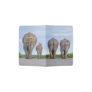 Gone traveling Elephants Passport Holder