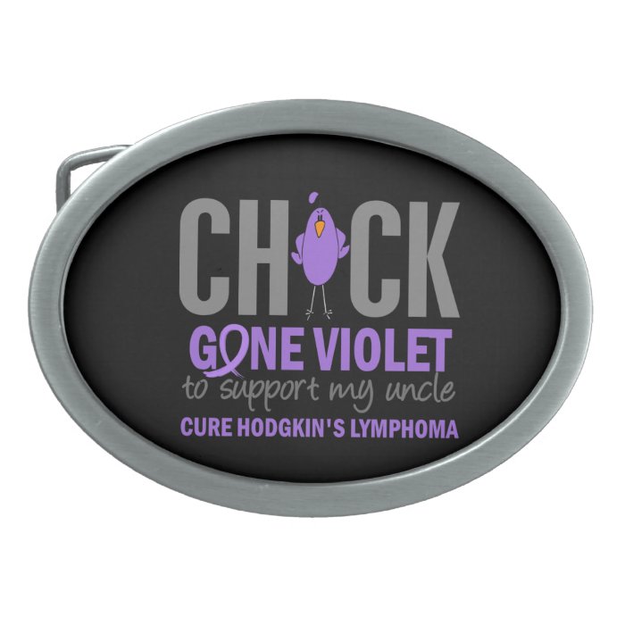 Gone Violet Uncle H Lymphoma Oval Belt Buckle