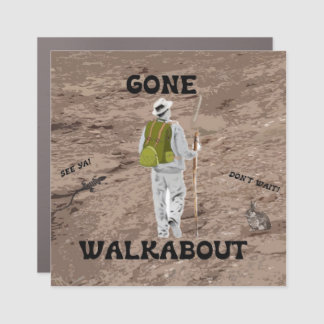 Gone Walkabout Square Magnet