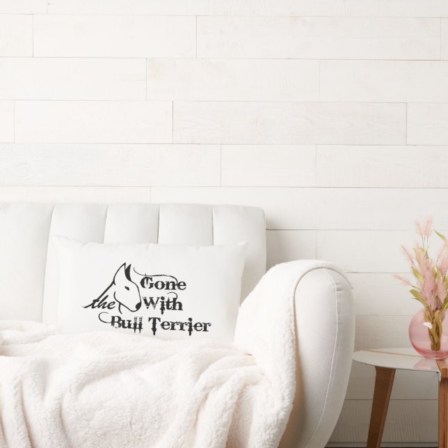 Gone with THE BULL TERRIER dog lovers Lumbar Pillow (Couch)