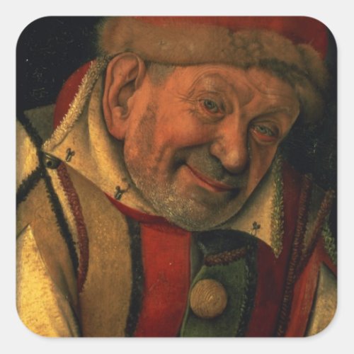 Gonella the Ferrara court jester c1445 Square Sticker