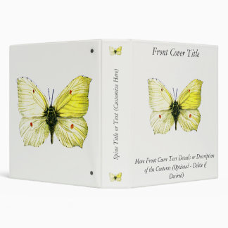 Gonepteryx rhamni - The Common Brimstone Butterfly 3 Ring Binder