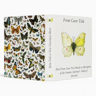 Gonepteryx rhamni - The Common Brimstone Butterfly 3 Ring Binder