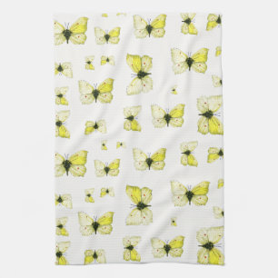 Gonepteryx rhamni - The Common Brimstone Butterfly Kitchen Towel
