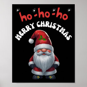 Gonk Gnome Merry Christmas Santa Cute Poster