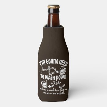 Gonna Need Another Beer Typography Personalized Bottle Cooler by MaeHemm at Zazzle