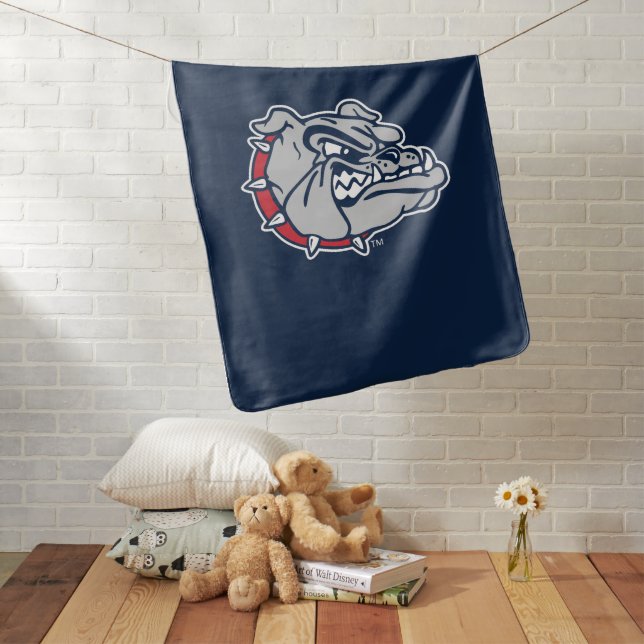 Gonzaga Bulldogs Mascot Logo Baby Blanket (In Situ)