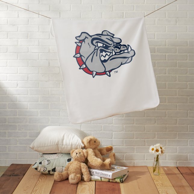 Gonzaga Bulldogs Mascot Logo Baby Blanket (In Situ)