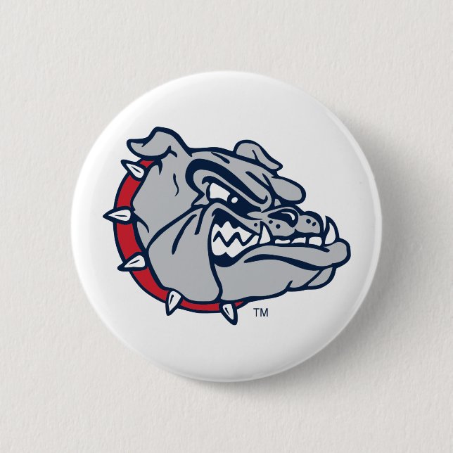 Gonzaga Bulldogs Mascot Logo Button (Front)