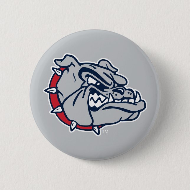 Gonzaga Bulldogs Mascot Logo Button (Front)